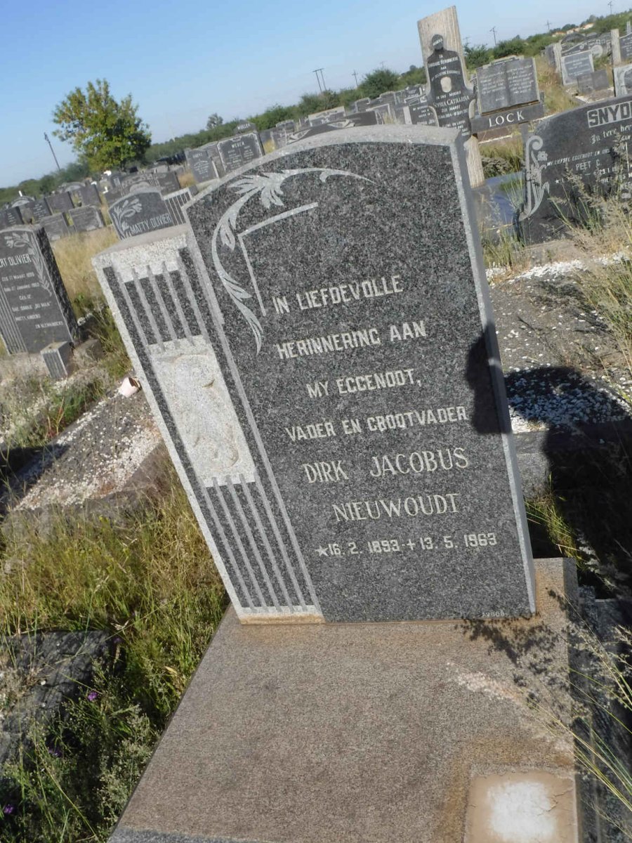 NIEUWOUDT Dirk Jacobus 1893-1963