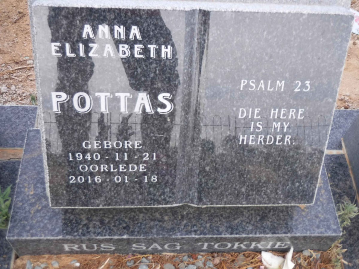 POTTAS Anna Elizabeth 1940-2016