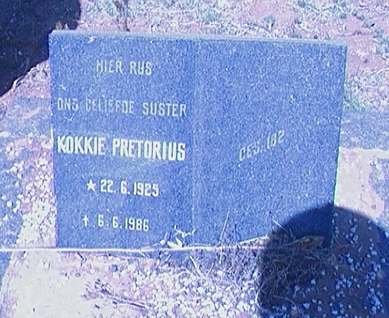 PRETORIUS Kokkie 1925-1986