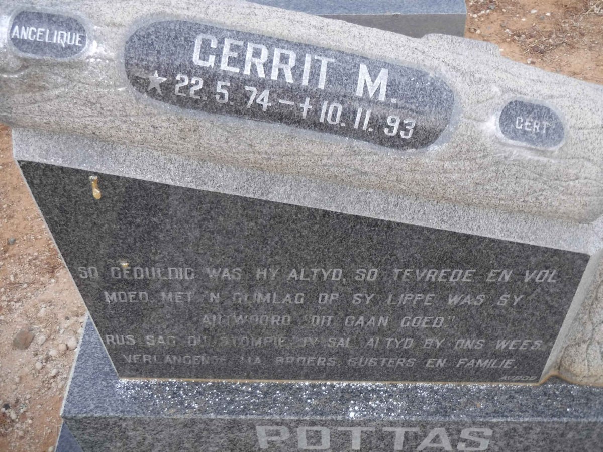 POTTAS Gerrit M. 1974-1993