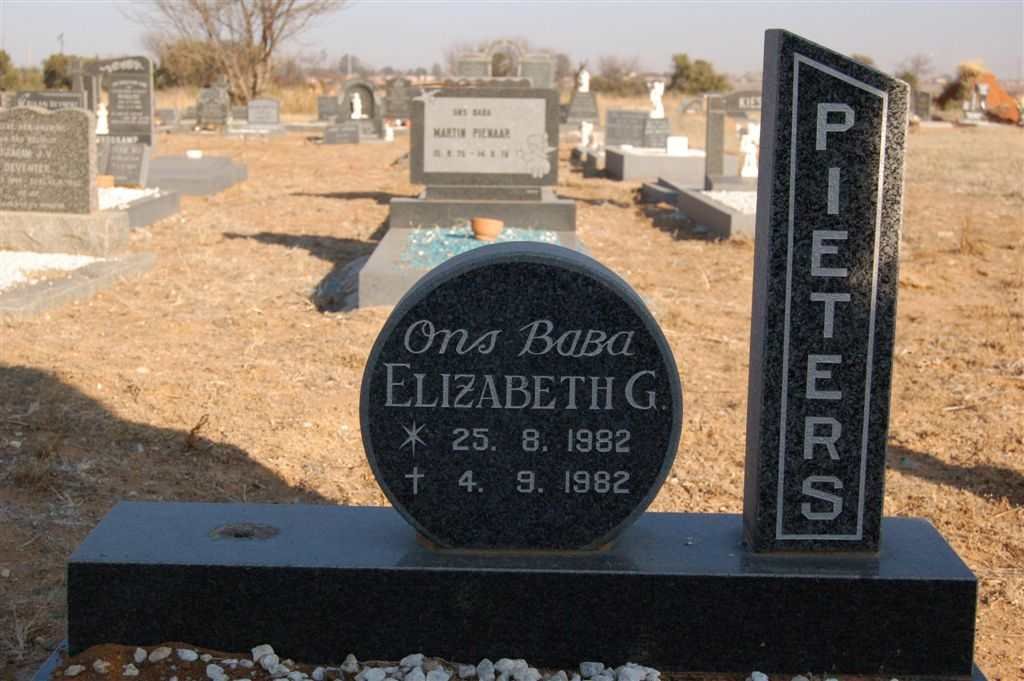 PIETERS Elizabeth G. 1982-1982