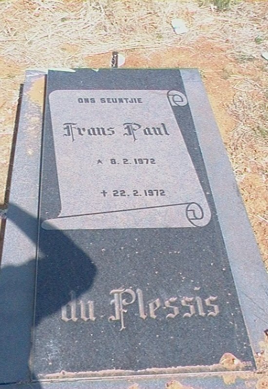 PLESSIS Frans Paul, du 1972-1972