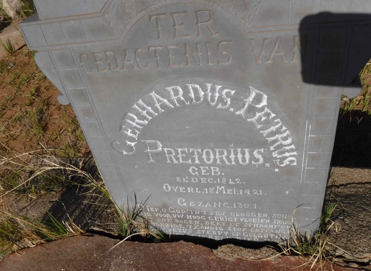 PRETORIUS Gerhardus Petrus 1842-1921