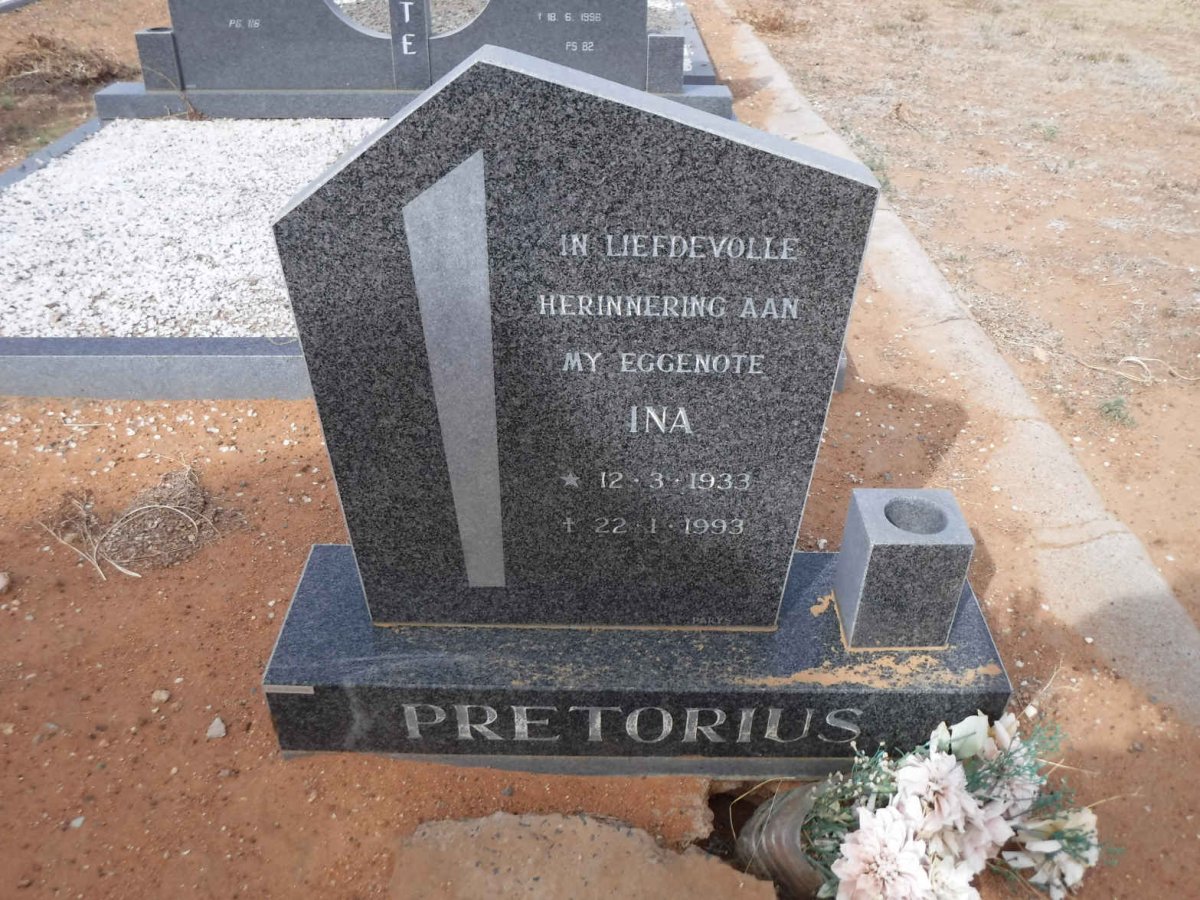PRETORIUS Ina 1933-1993
