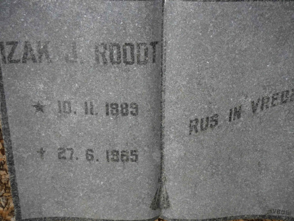 ROODT Izak J. 1889-1965