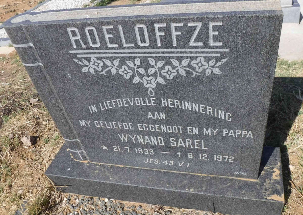 ROELOFFZE Wynand Sarel 1933-1972