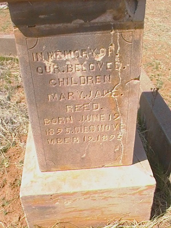 REED Mary Jane 1895-1895