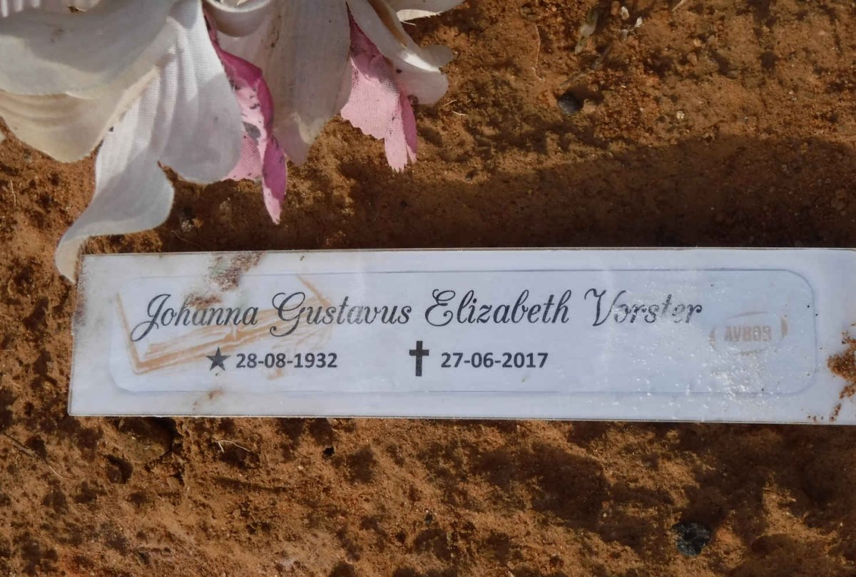 VORSTER Johanna Gustavus Elizabeth 1932-2017