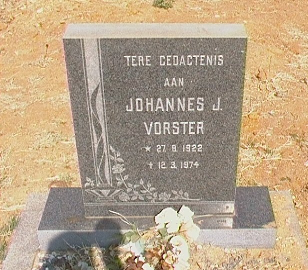 VORSTER Johannes J. 1922-1974