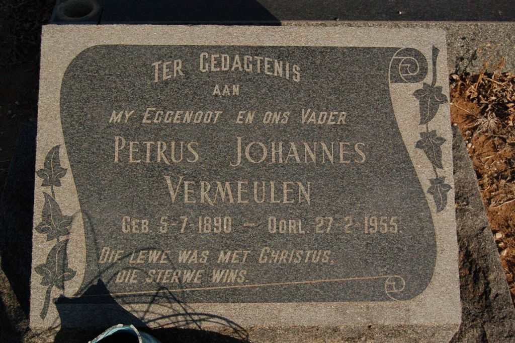 VERMEULEN Petrus Johannes 1890-1955