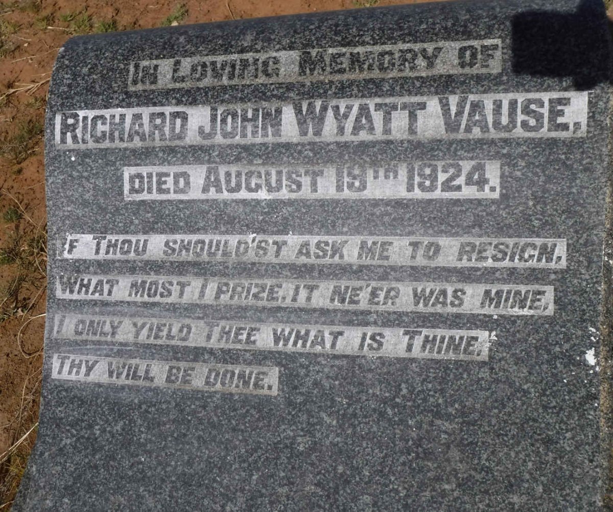 VAUSE Richard John Wyatt -1924
