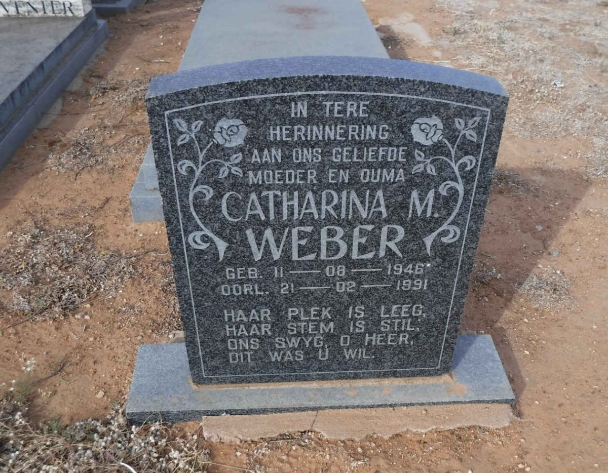WEBER Catharina M. 1946-1991
