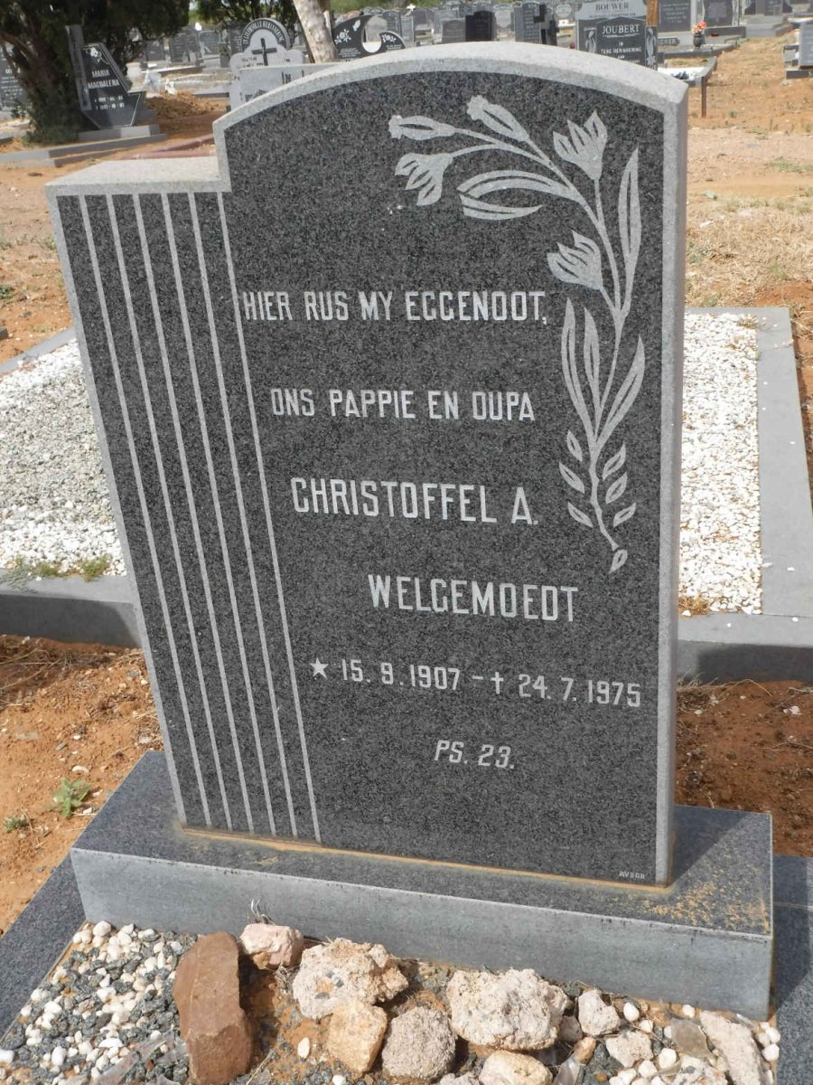 WELGEMOEDT Christoffel A. 1907-1975
