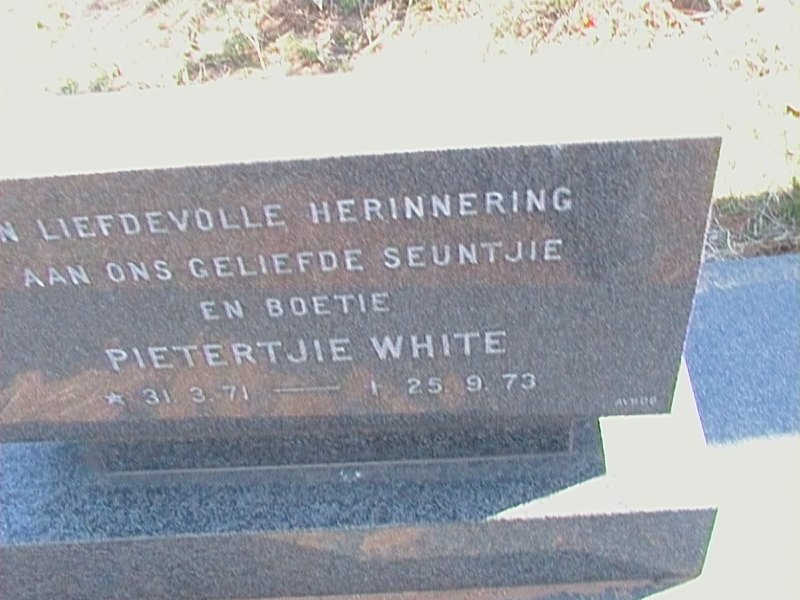 WHITE Pietertjie 1971-1973