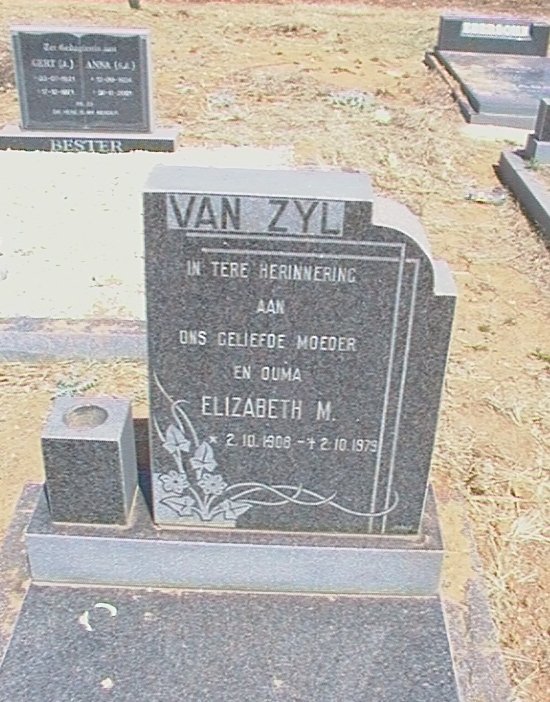 ZYL Elizabeth M., van 1908-1979