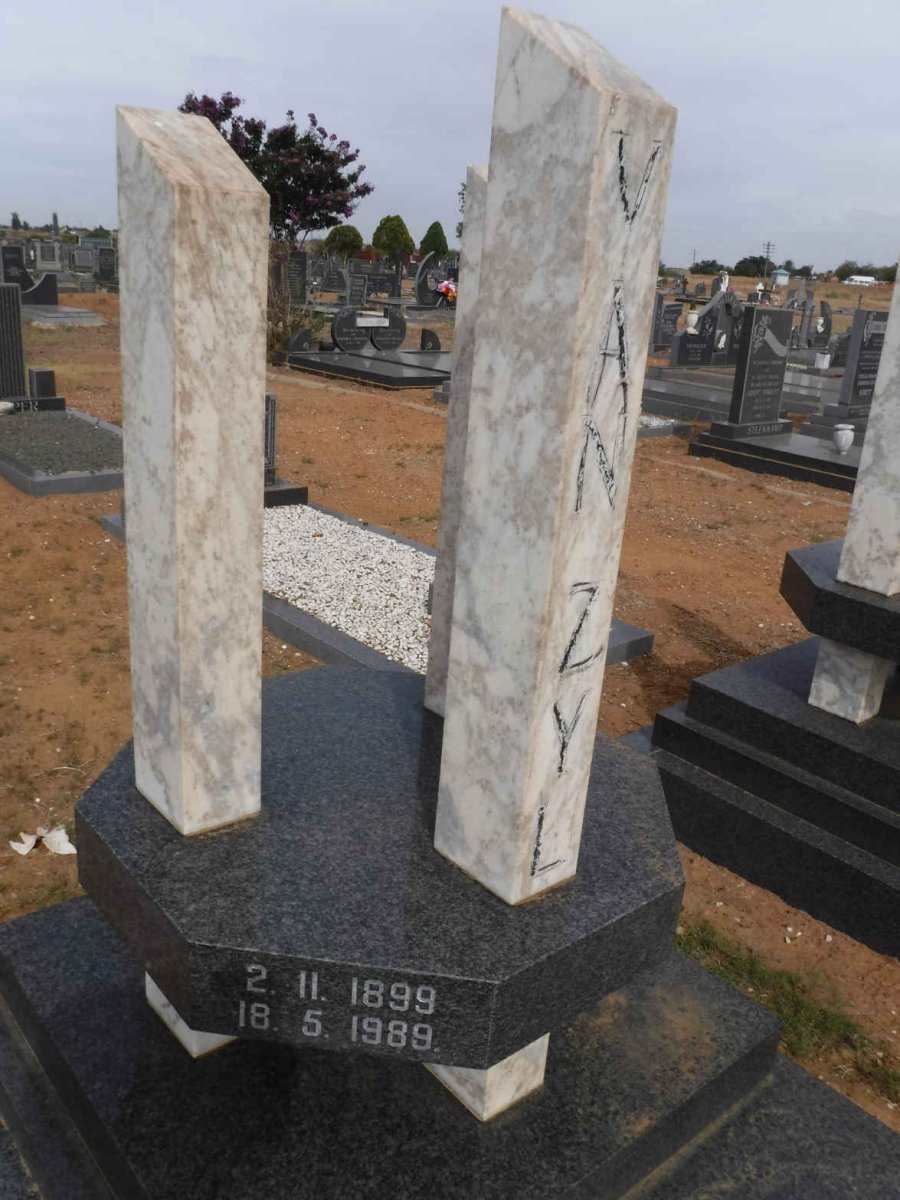ZYL Gerhardus Petrus, van 1899-1989 &amp; Jacoba Susanna Johanna NEL 1900-1972