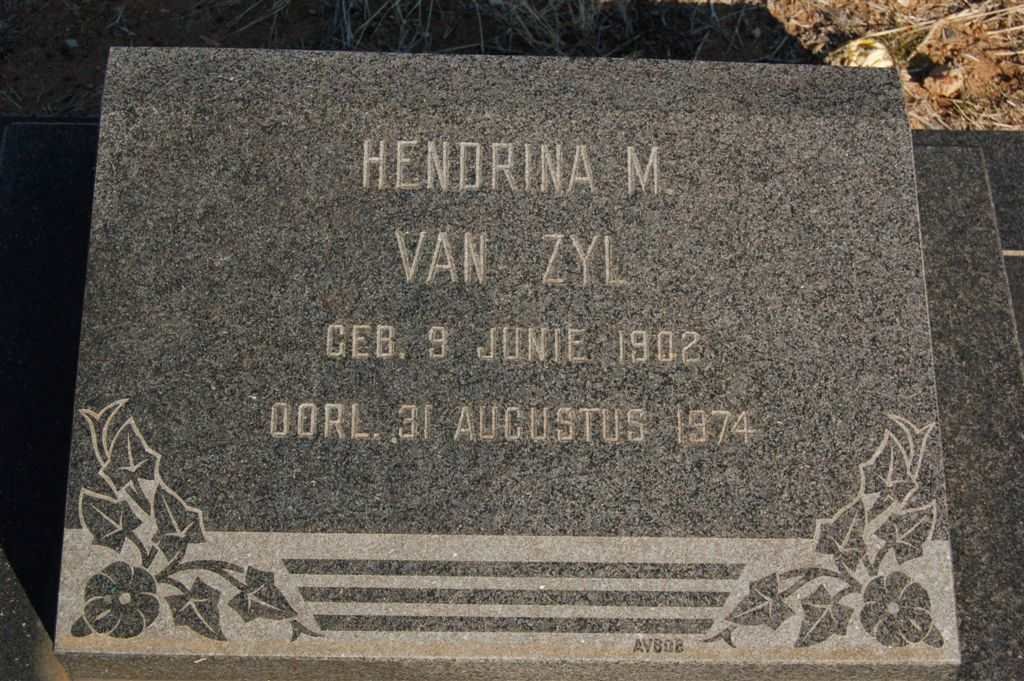 ZYL Hendrina M., van 1902-1974