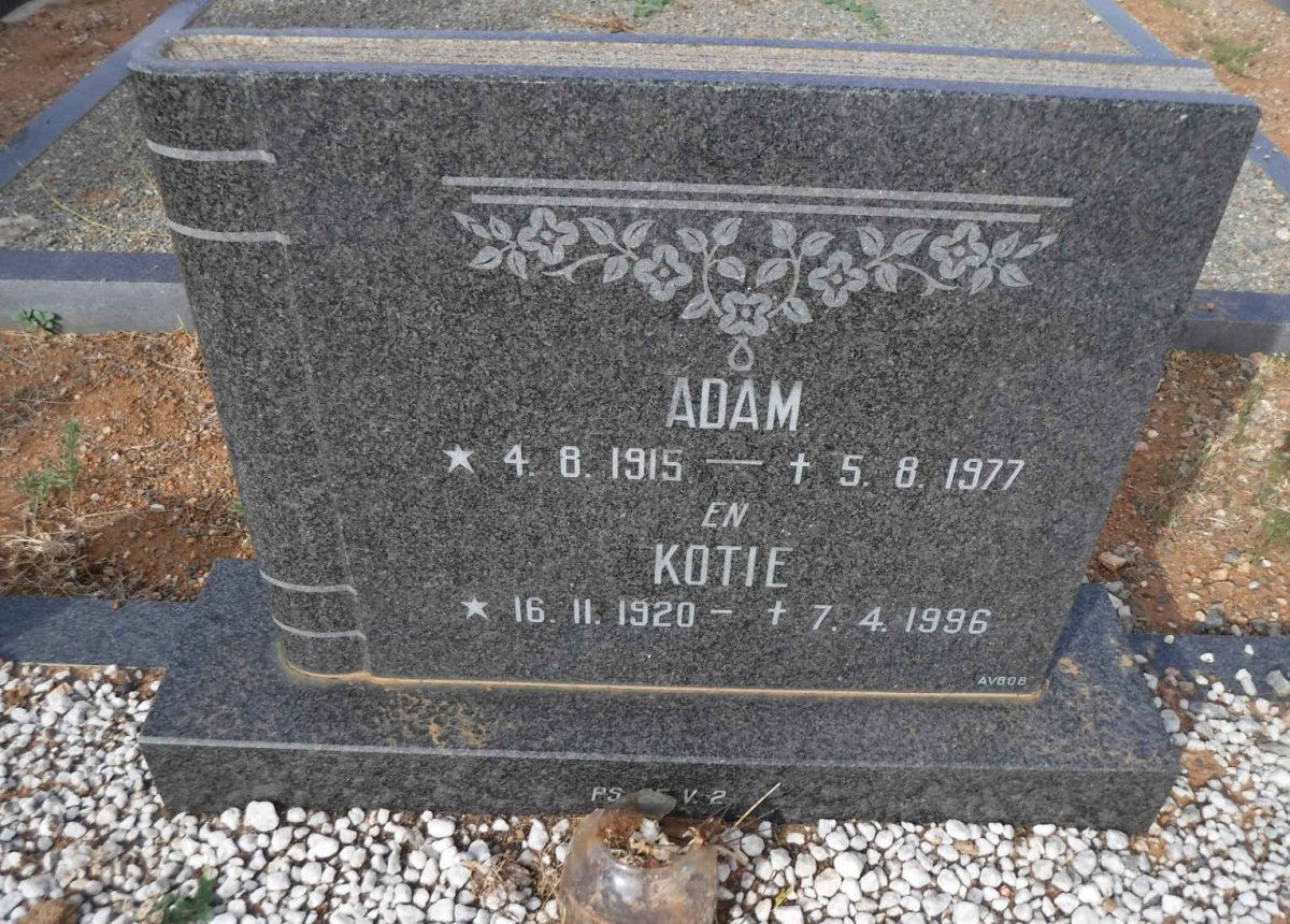 ? Adam 1915-1977 &amp; Kotie 1920-1996