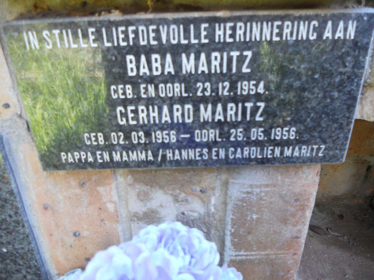 MARITZ Baba 1954-1954 :: MARITZ Gerhard 1956-1956