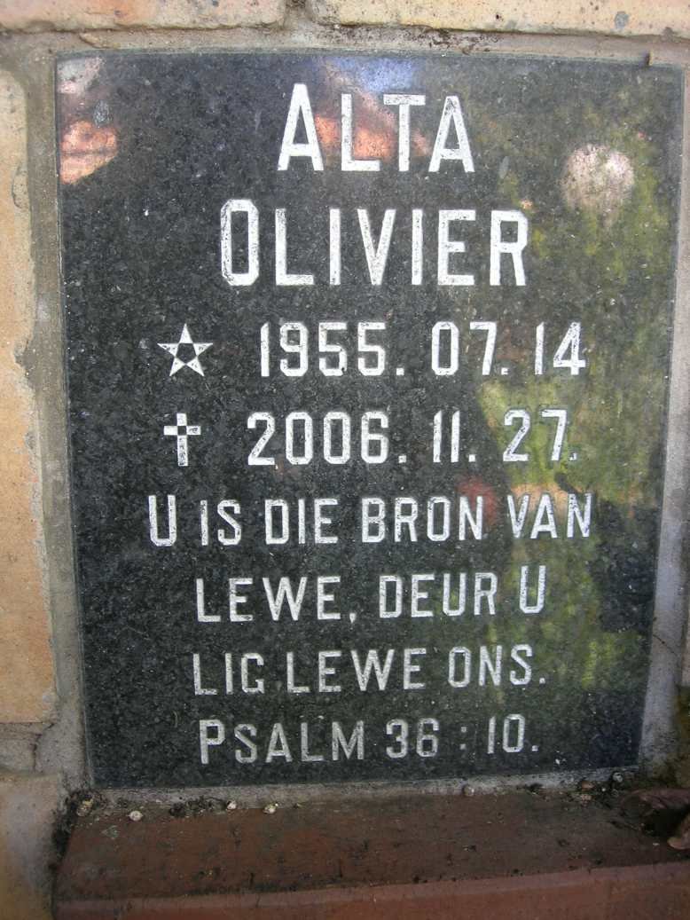 OLIVIER Alta 1955-2006