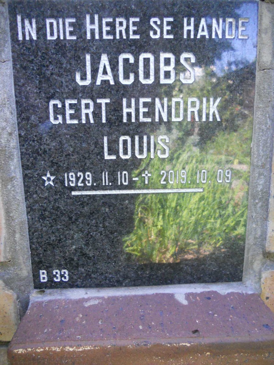 JACOBS Gert Hendrik Louis 1929-2019