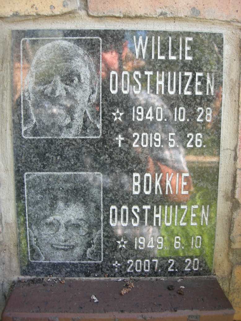 OOSTHUIZEN Willie 1940-2019 &amp; Bokkie 1949-2007