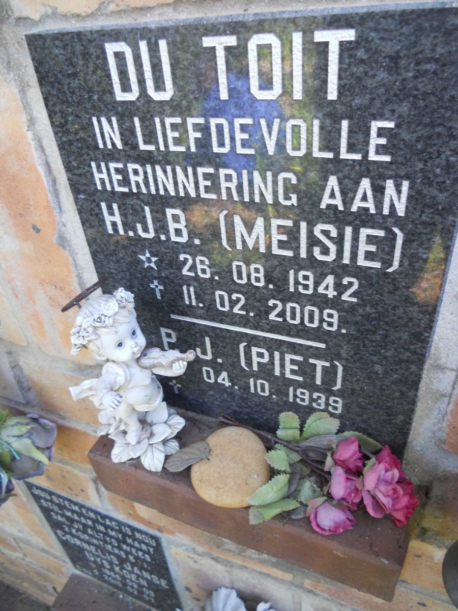 TOIT P.J., du 1939- &amp; H.J.B. 1942-2009