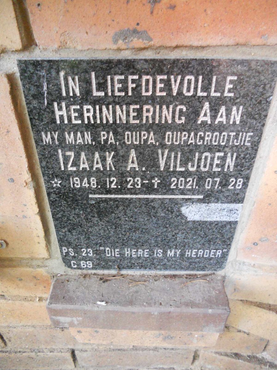 VILJOEN Izaak A. 1948-2021