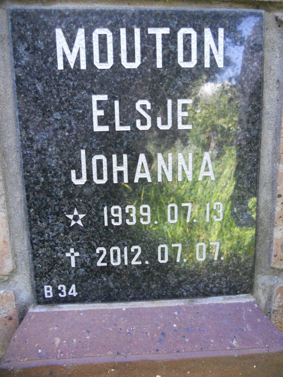 MOUTON Elsje Johanna 1939-2012