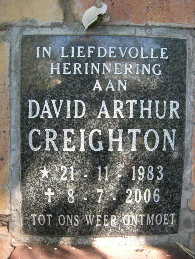 CREIGHTON David Arthur 1983-2006