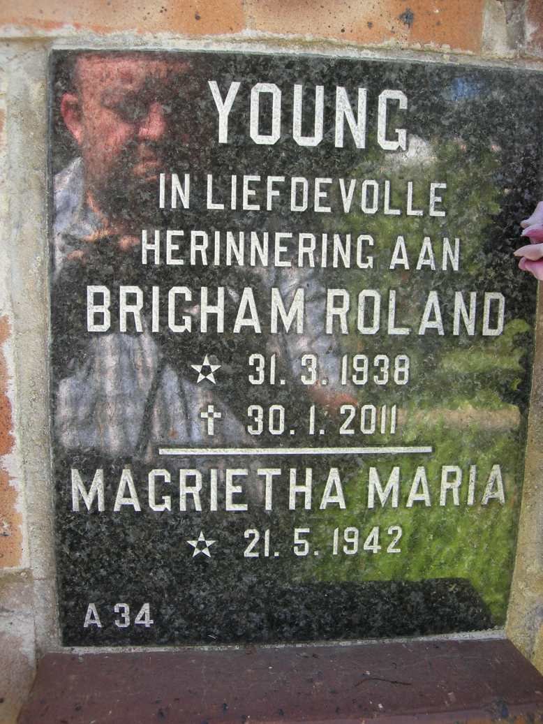 YOUNG Brigham Roland 1938-2011 &amp; Magrietha Maria 1942-