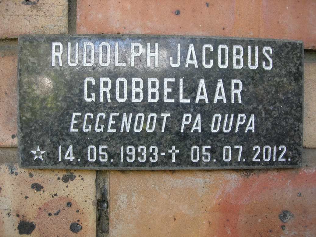 GROBBELAAR Rudolph Jacobus 1933-2012