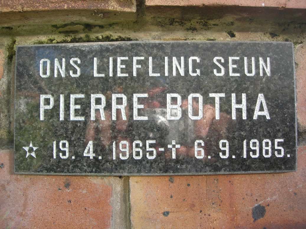BOTHA Pierre 1965-1985