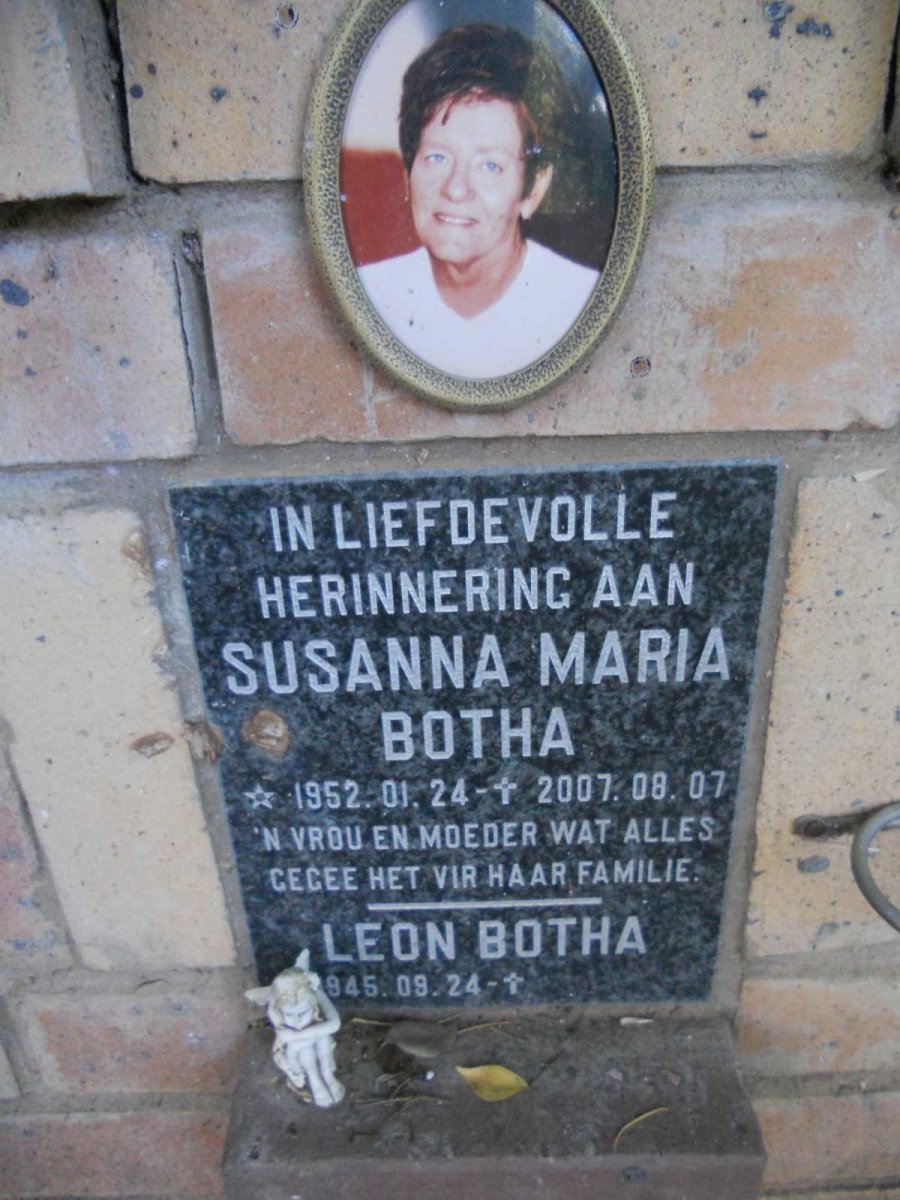 BOTHA Leon 1945- &amp; Susanna Maria 1952-2007