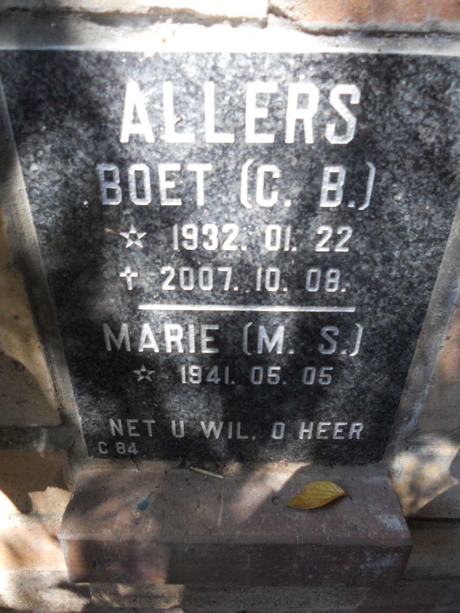 ALLERS C.B. 1932-2007 &amp; M.S. 1941-