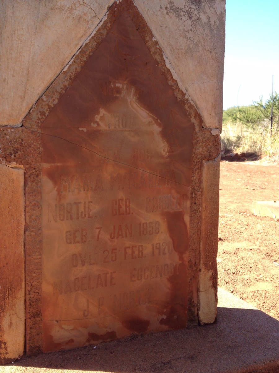 NORTJE Maria Magarieta nee GROBLER 1858-1920
