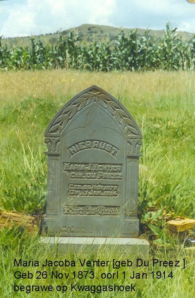 VENTER Maria Jacoba nee DU PREEZ 1878-1914