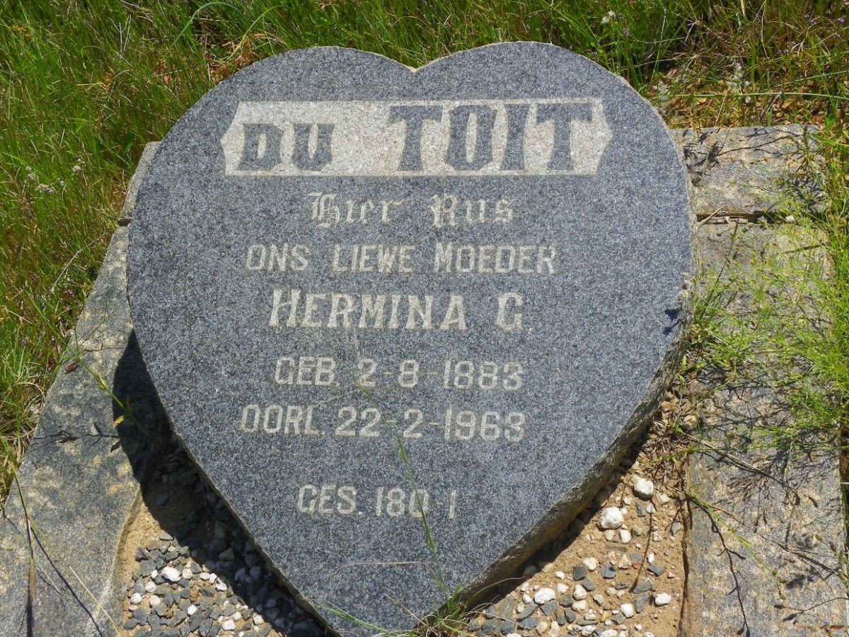 TOIT Hermina G., du 1883-1963