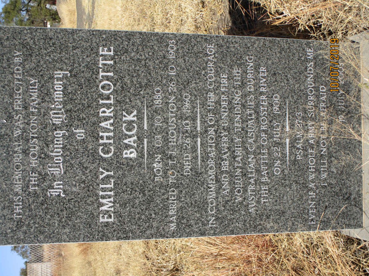 HOUSTON Emily Charlotte nee BACK 1880-1960