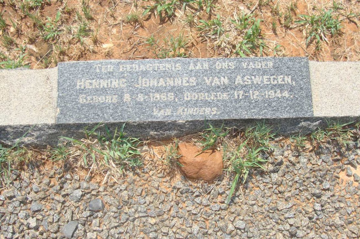 ASWEGEN Henning Johannes, van 1866-1944