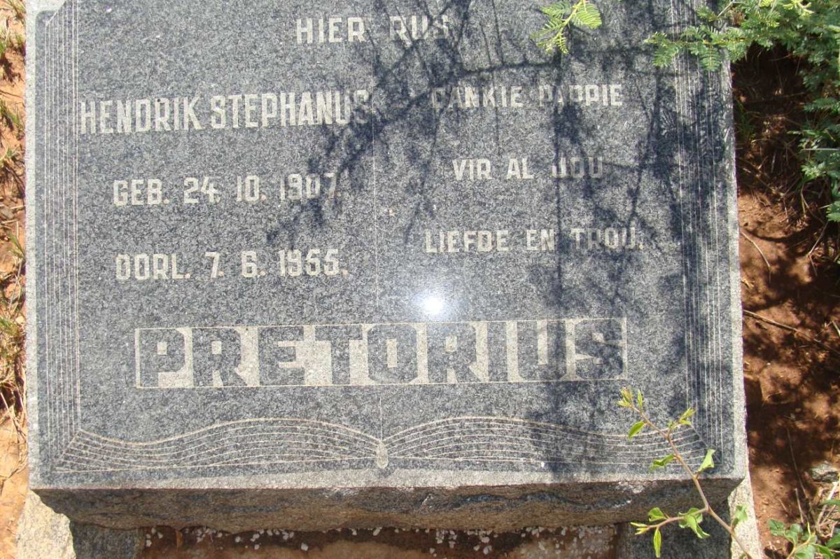 PRETORIUS Hendrik Stephanus 1907-1955
