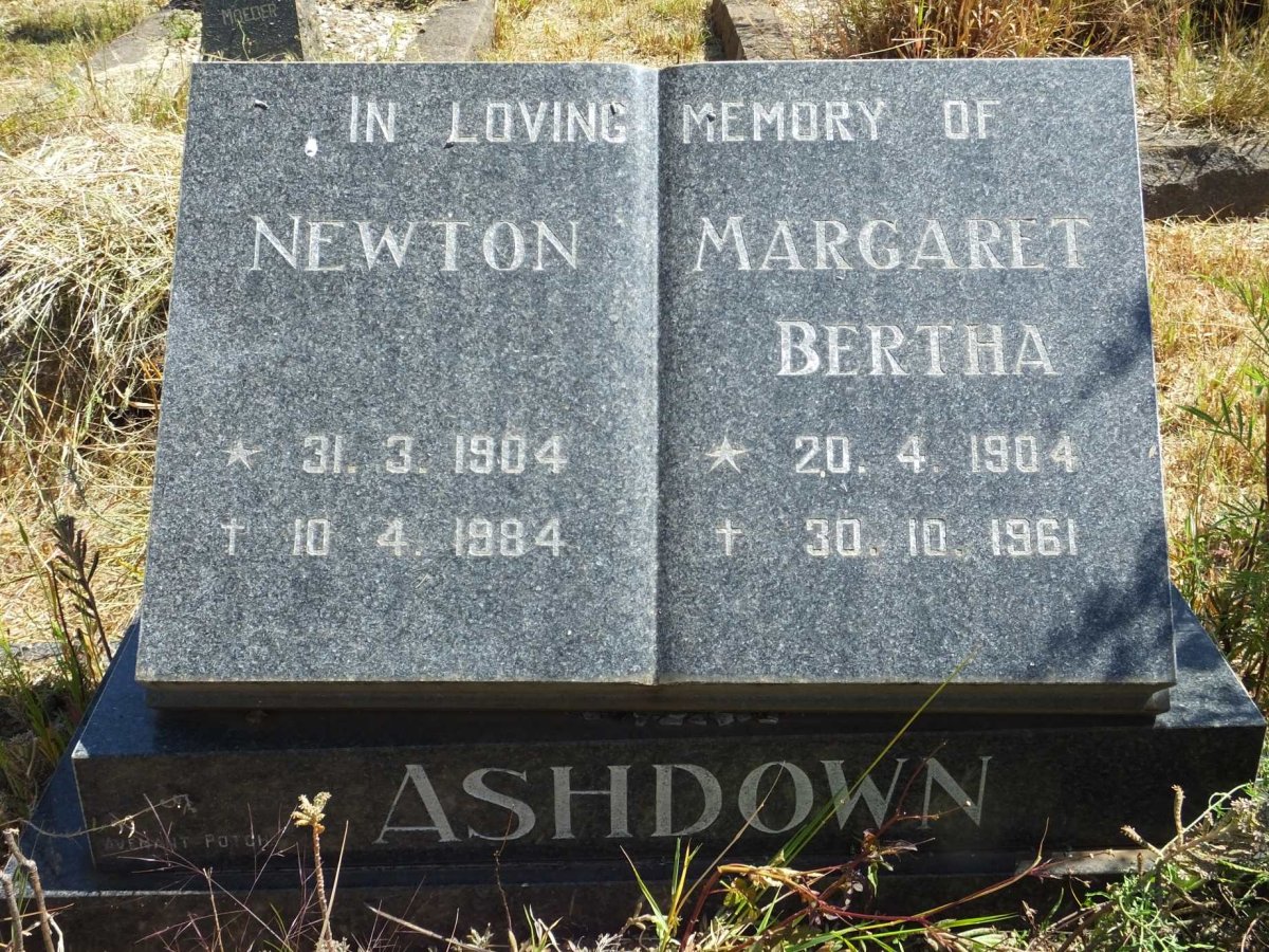 ASHDOWN Newton 1904-1984 &amp; Margaret Bertha 1904-1961