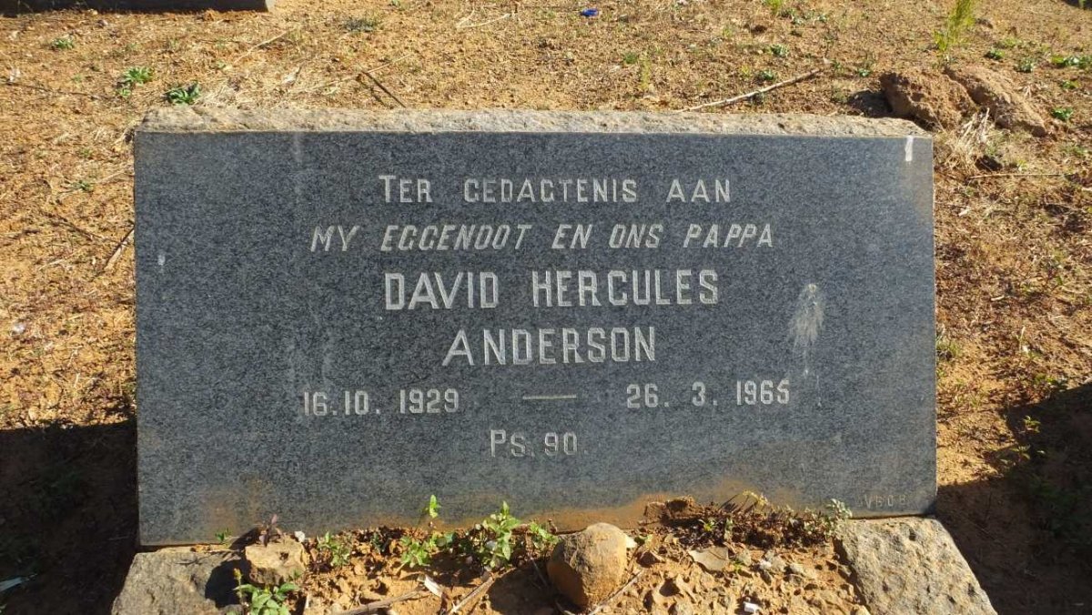 ANDERSON David Hercules 1929-1965