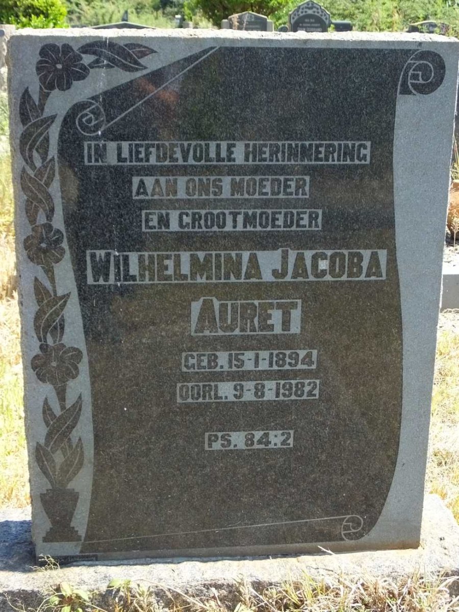 AURET Wilhelmina Jacoba 1894-1982