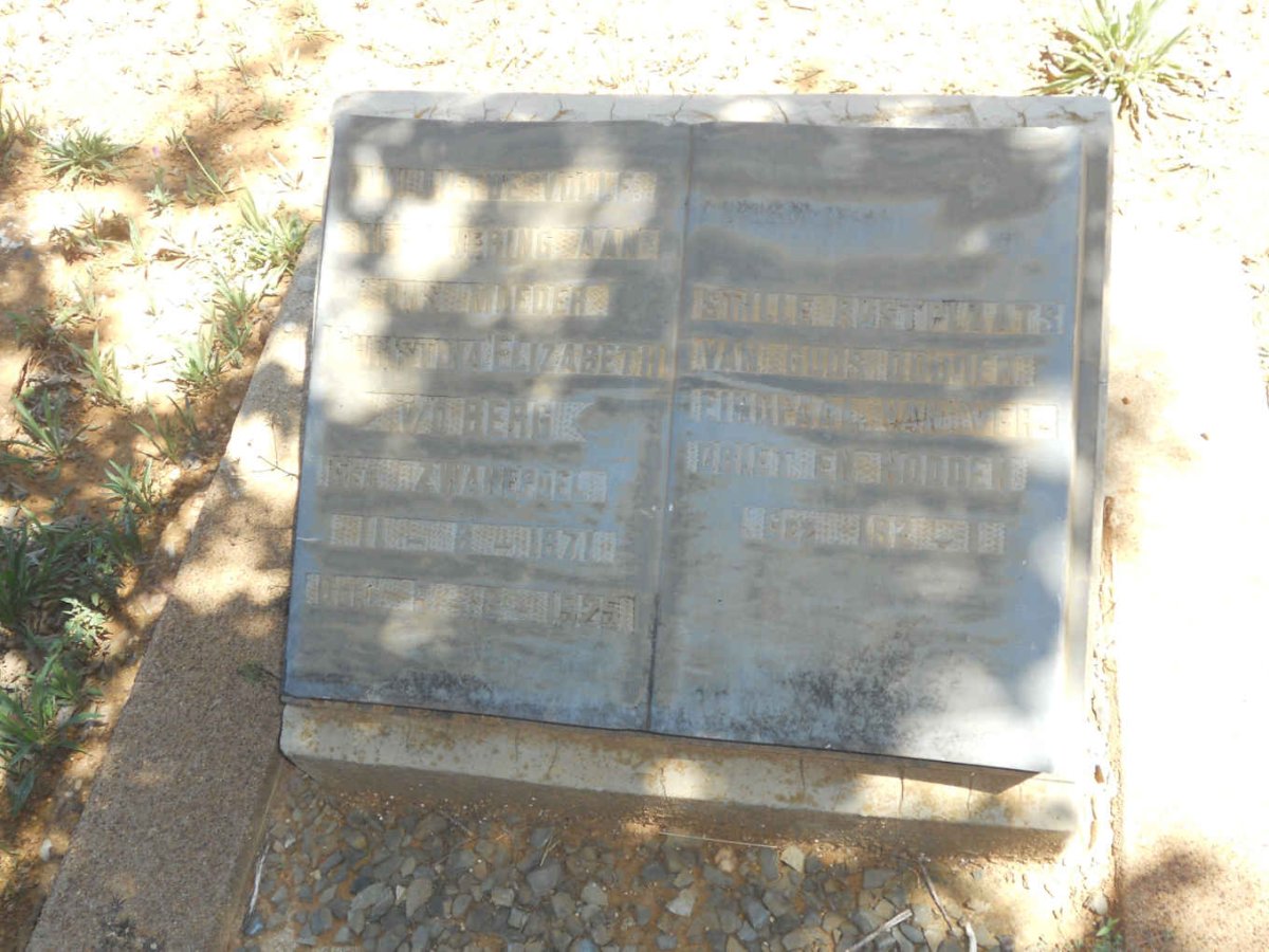 BERG Christina Elizabeth, v.d. nee ZWANEPOEL 1871-1925