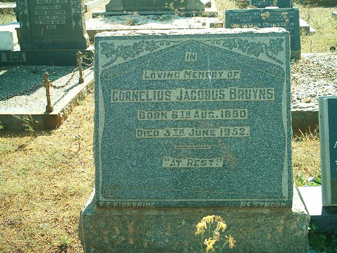 BRUYNS Cornelius Jacobus 1890-1952