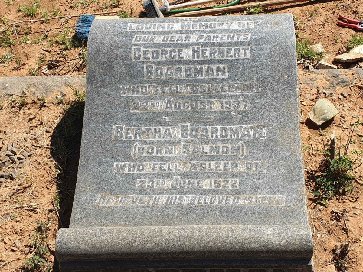 BOARDMAN George Herbert -1937 &amp; Bertha SALMON -1922