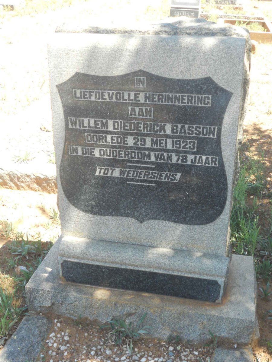 BASSON Willem Diederick -1923