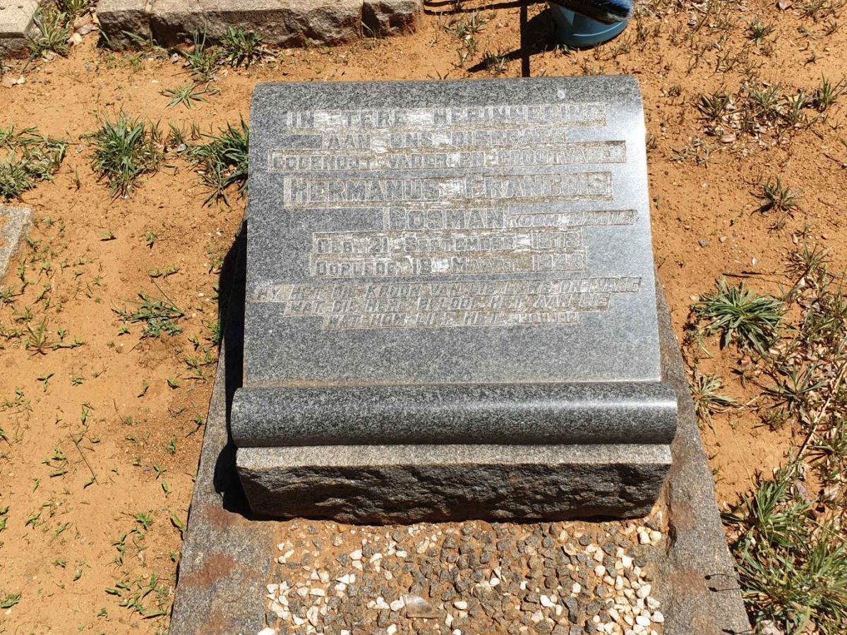 BOSMAN Hermanus Francois 1873-1948