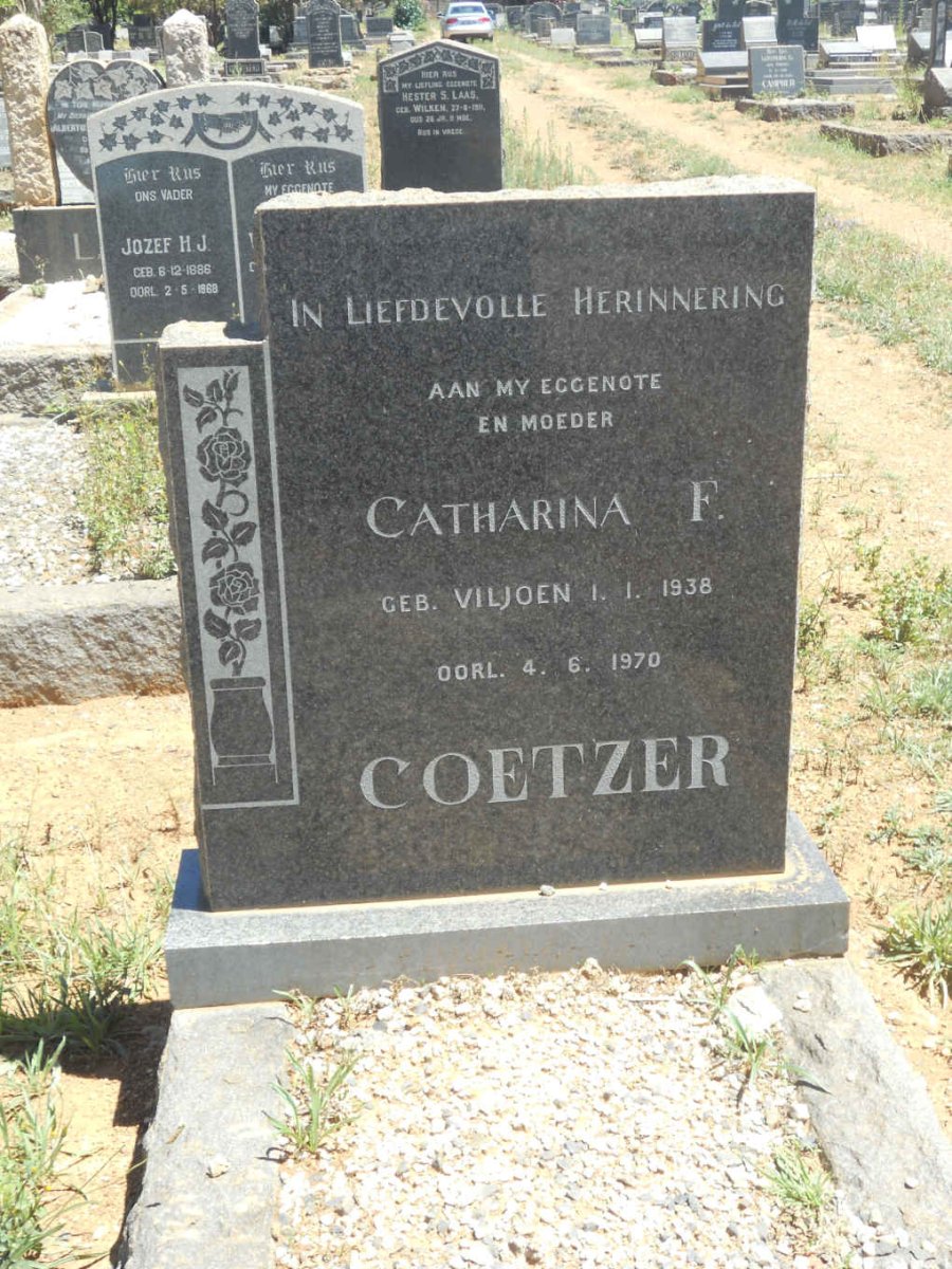 COETZER Catharina F. nee VILJOEN 1938-1970